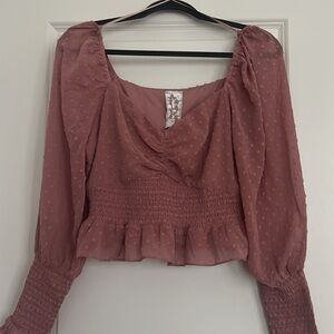 Long Sleeved Peasant Top